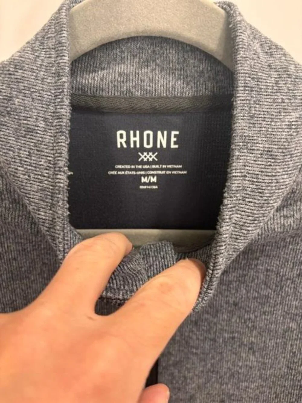 RHONE - Commuter 1/4 Zip - Mens Medium - in Gray